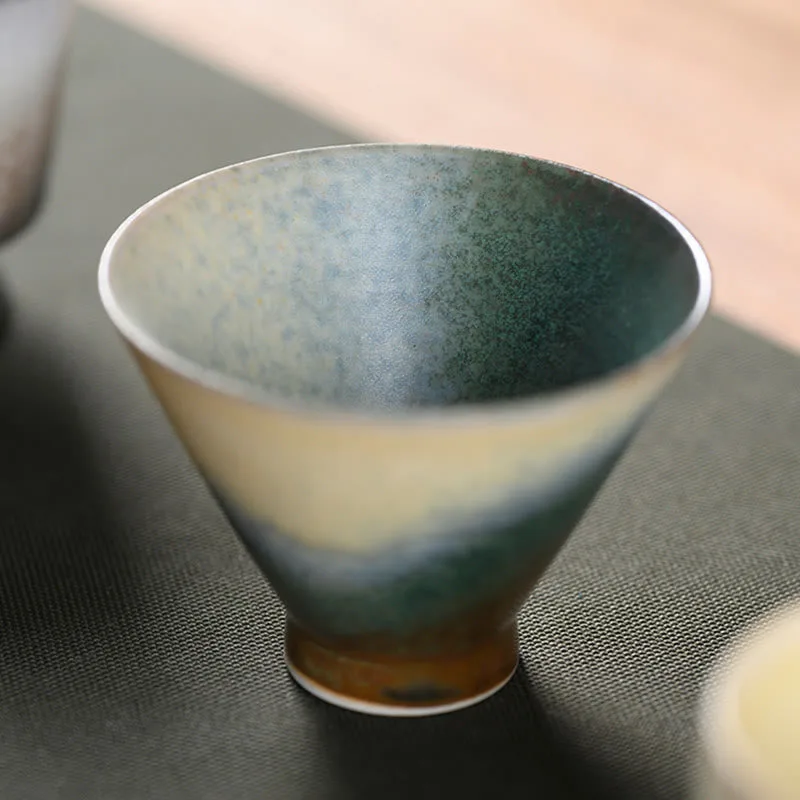 Mythstone Vintage Furnace Transmutation Kiln Porcelain Teacup Kung Fu Tea Cup - Image 5