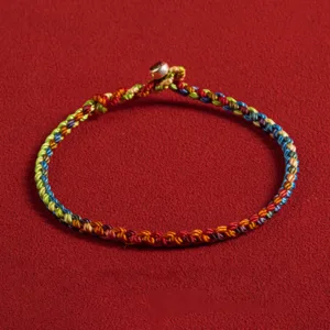 Mythstones "May you be blessed with peace and safety in all four seasons" Lucky Multicolored Bracelet