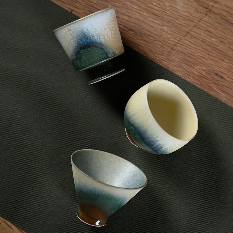 Mythstone Vintage Furnace Transmutation Kiln Porcelain Teacup Kung Fu Tea Cup - Image 2