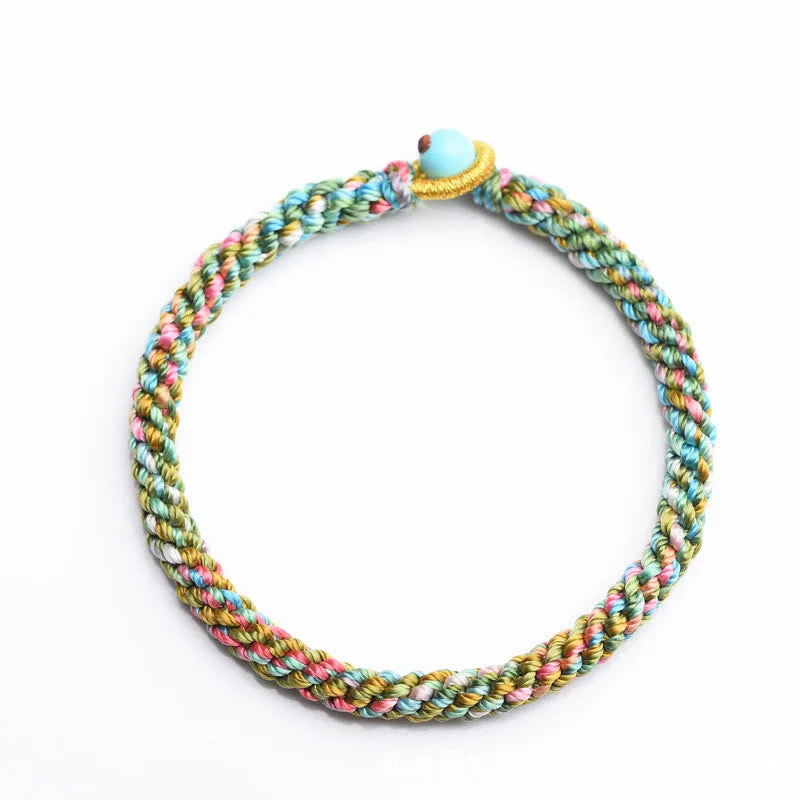 Mythstone Colorful Rope Luck Handcrafted Braided Child Adult Bracelet - Image 10