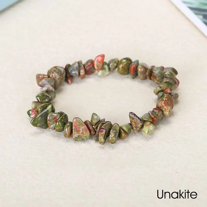 Natural Irregular Shape Crystal Stone Warmth Soothing Bracelet - Image 67