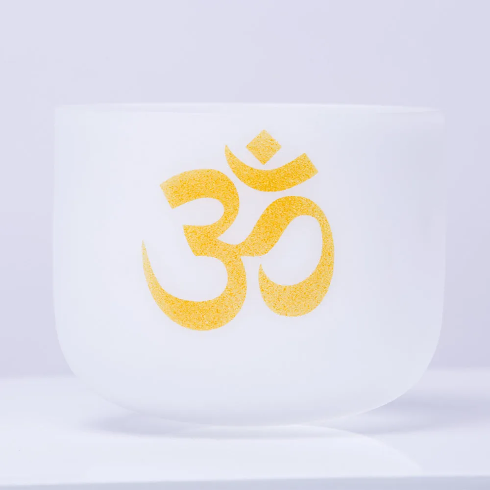 Mythstone OM Crystal Sound Bowl Meditation Handcrafted for Mindfulness and Protection Singing Bowl