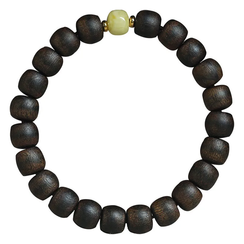 Mythstone Rare Brunei Agarwood Amber Balance Peace Calm Bracelet - Image 18