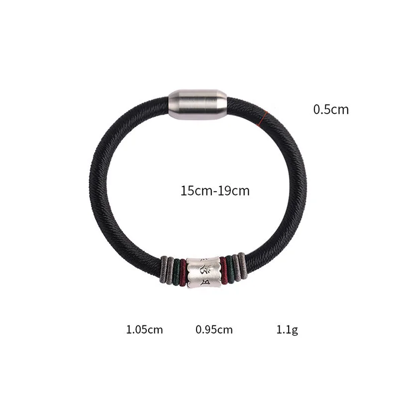 Mythstone 999 Sterling Silver Om Mani Padme Hum Peace Magnetic Buckle Bracelet - Image 13