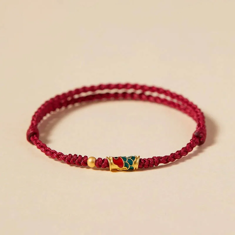 Mythstone Handcrafted Koi Fish Wealth Prosperity Braided Rope Bracelet - Image 10