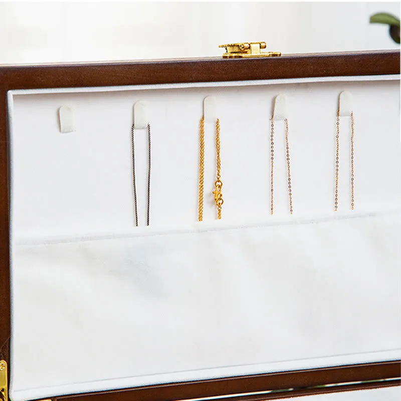 Mythstone Retro Wooden Jewelry Box Three-Layer Jewelry Storage Box - Image 7