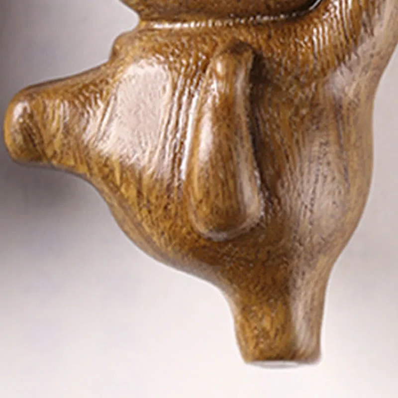 Mythstone Mini Green Sandalwood Dancing Cat Engraved Positive Desk Decorations - Image 7