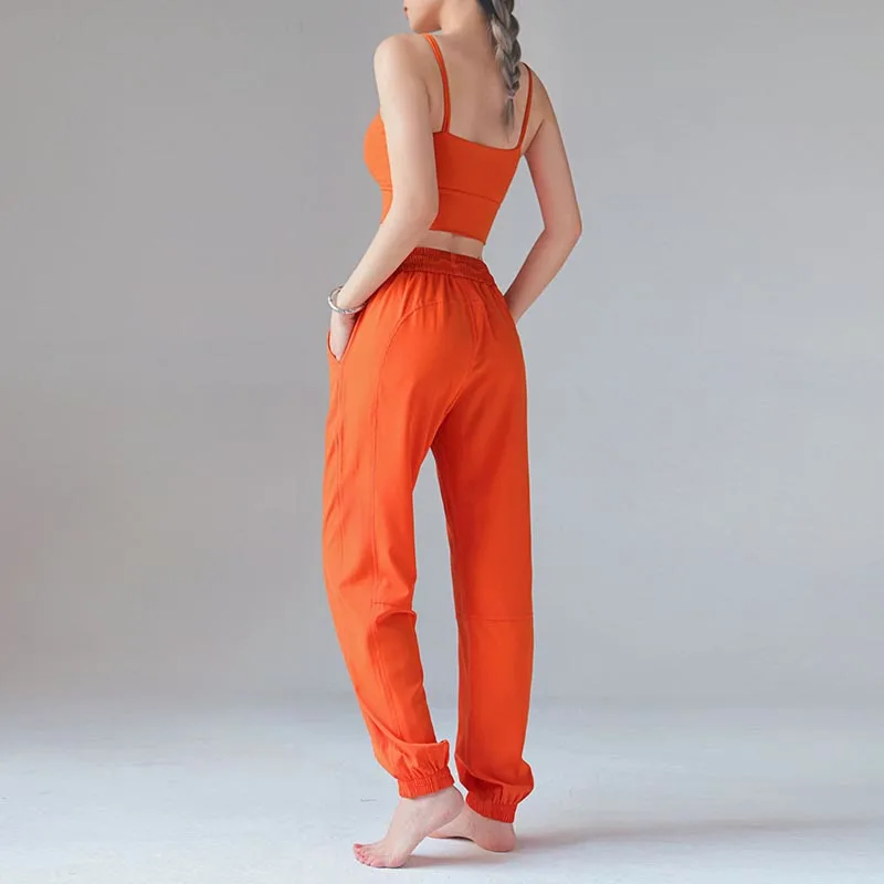 Mythstone High Waist Fitness Yoga Sports Jogger Track Pants With Pockets Sweatpants - Image 4