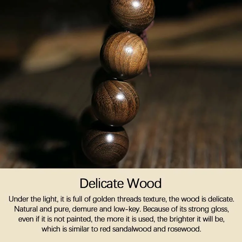 Mythstone Rare Phoebe Zhennan Wood Spirituality Blessing Bracelet - Image 16