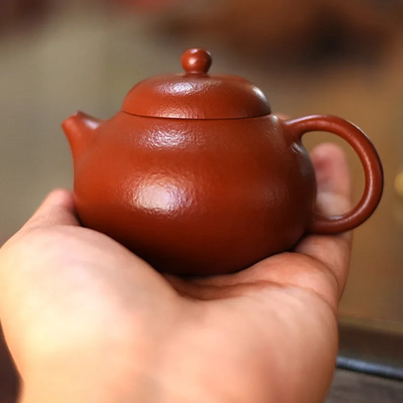 Mythstone Yixing All Handmade Wen Dan Brown Purple Clay Kung Fu Teapot - Image 6