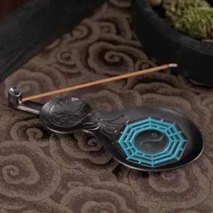 Mythstone Gourd Yin Yang Bagua Copper Blessing Incense Burner Decoration