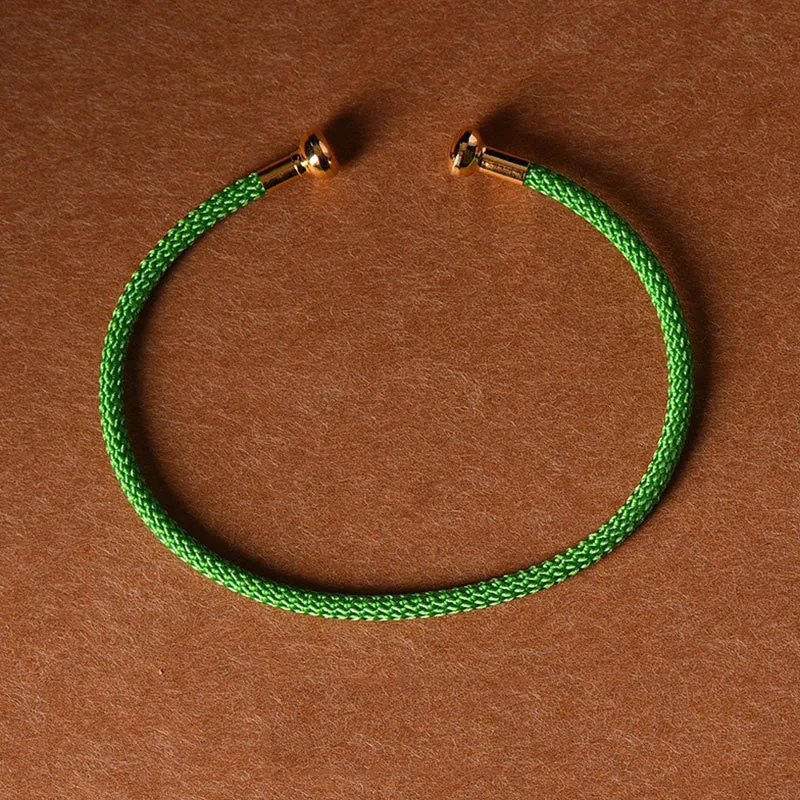 Mythstone Simple Design Handmade Luck Braid String Cuff Bracelet - Image 32
