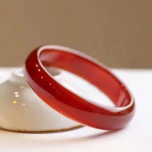Mythstone Natural Red Agate Confidence Bracelet Bangle