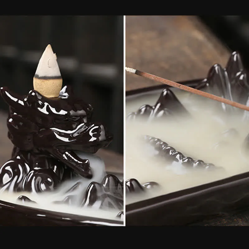 Mythstone Dragon Mountain Strength Ceramic Incense Burner Decoration - Image 14