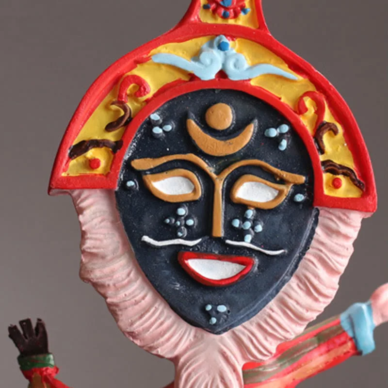 Mythstone Tibetan Opera Face Mask Puppet Home Office Car Decoration Ornament - Image 11