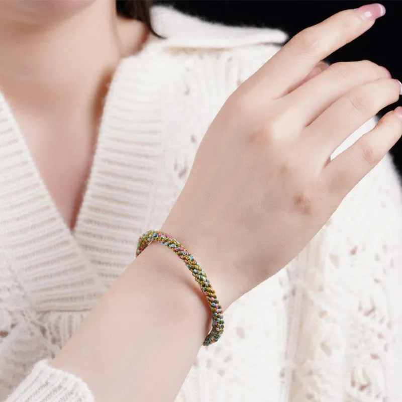 Mythstone Colorful Rope Luck Handcrafted Braided Child Adult Bracelet - Image 8