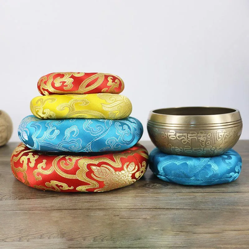 Tibetan Singing Bowl Handcraft Cushion Decoration - Image 4