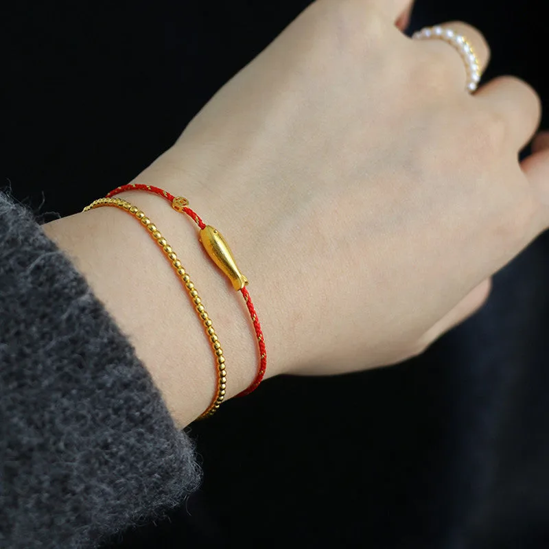 Mythstone 14K Gold Plated Koi Fish Luck Wealth Braided Bracelet - Image 10