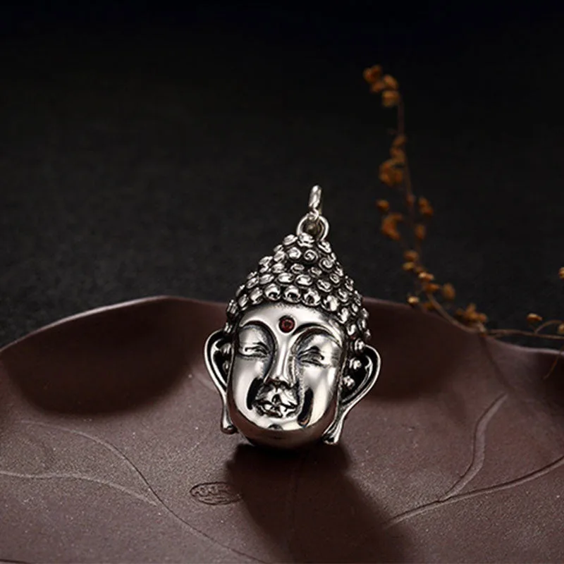 Mythstone 925 Sterling Silver Buddha Head Compassion Necklace Pendant - Image 10
