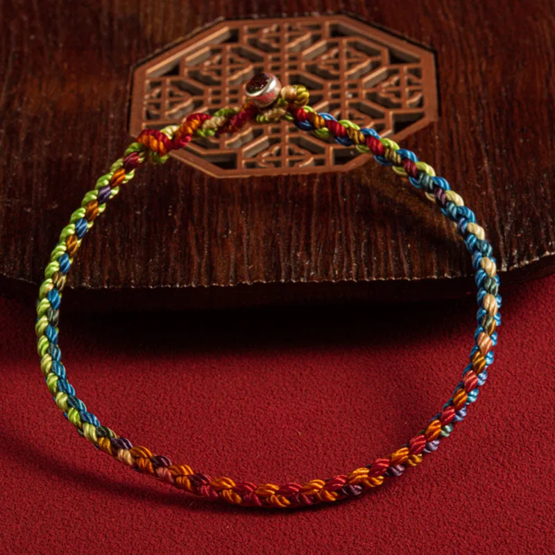 Mythstones "May you be blessed with peace and safety in all four seasons" Lucky Multicolored Bracelet - Image 9