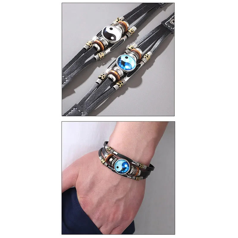 Mythstone Yin Yang Leather Balance Bracelet - Image 6