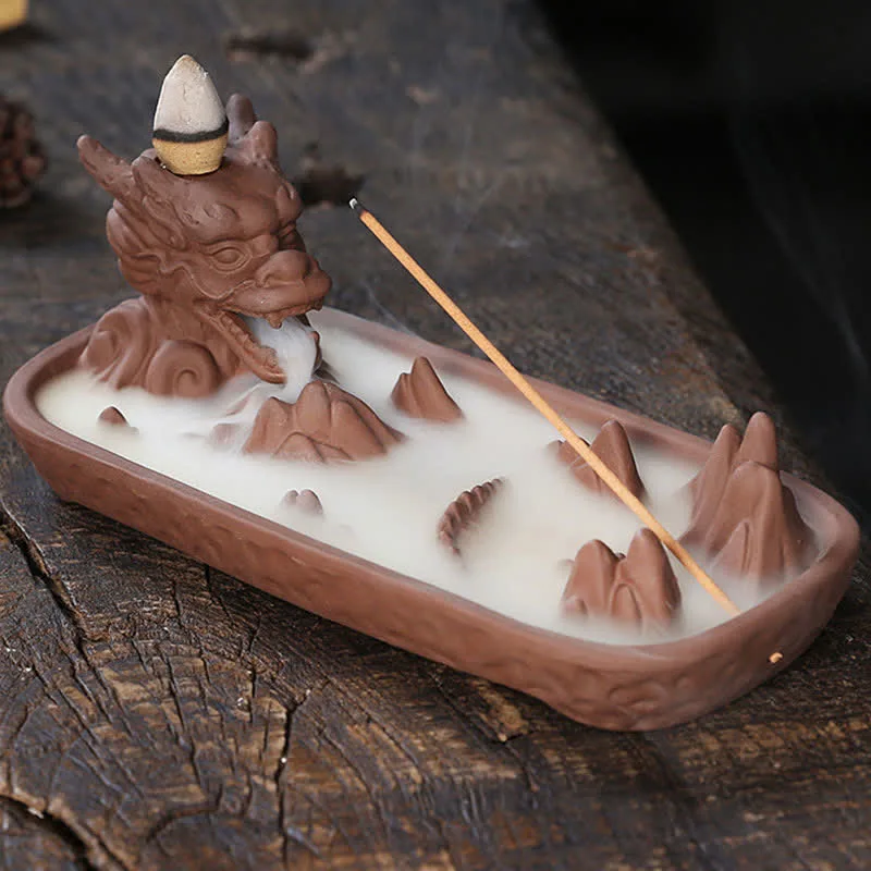 Mythstone Dragon Mountain Strength Ceramic Incense Burner Decoration - Image 15