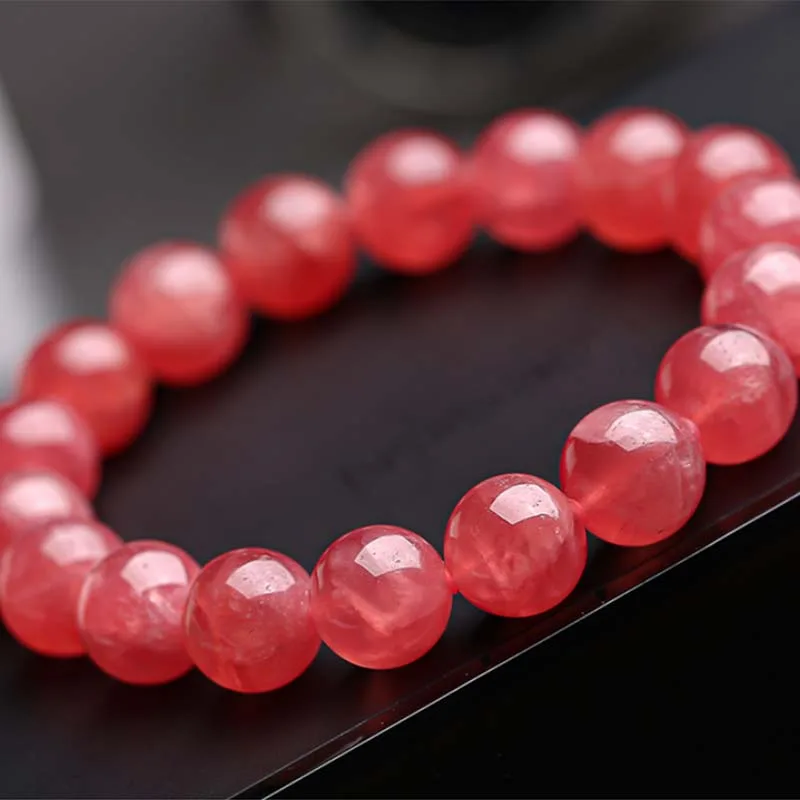 Mythstone Natural Strawberry Quartz Blessing Healing Bracelet - Image 4