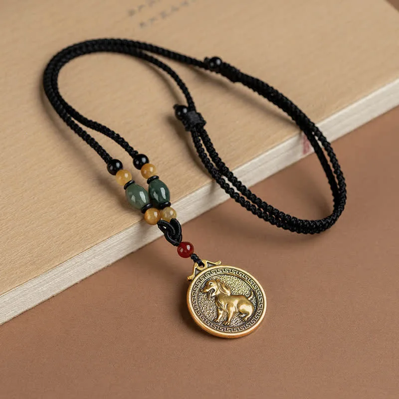 12 Chinese Zodiac Blessing Wealth Fortune Necklace Pendant - Image 23