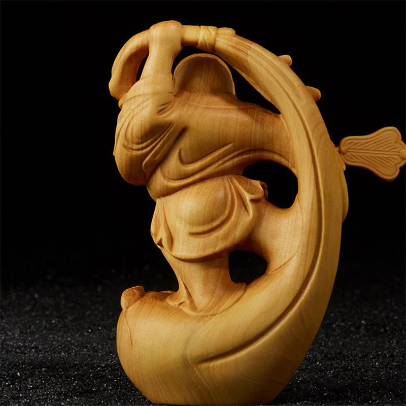 Mythstone Laughing Buddha Boxwood Prosperity Home Decoration - Image 3