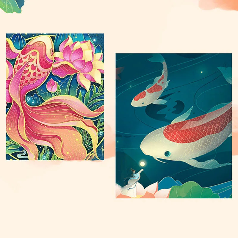 Mythstone - 925 Sterling Silver Chalcedony Koi Fish Peace Buckle Ocean Waves Wealth Necklace Pendant - Image 10