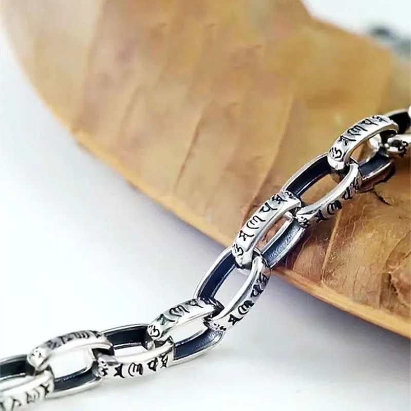 Mythstone Om Mani Padme Hum Double Dorje Copper Engraved Wisdom Bracelet - Image 13