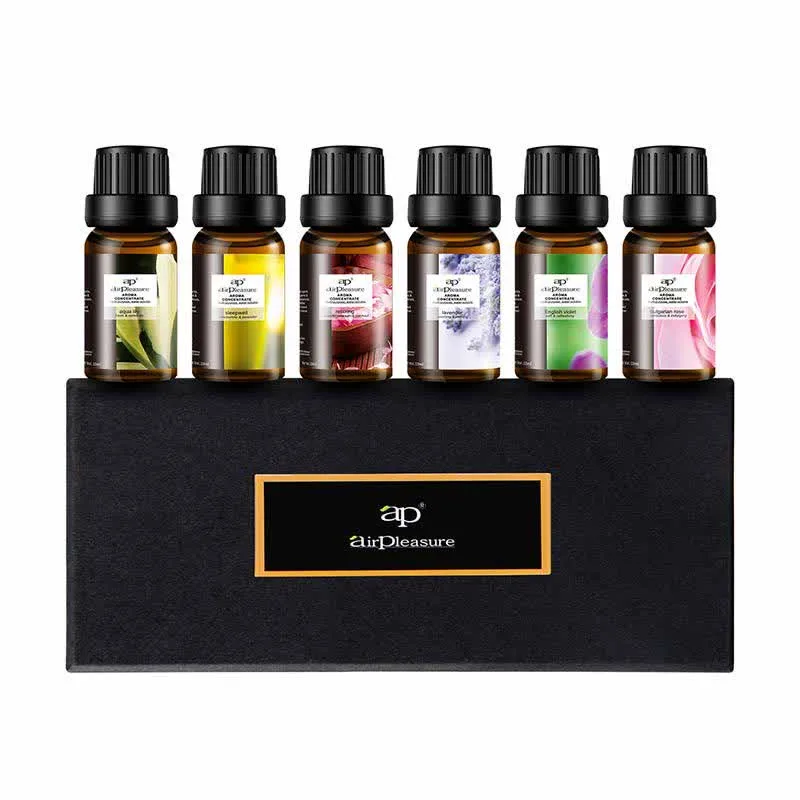 Mythstone 6Pcs Lavender Orange Jasmine Lemongrass Soothing Aromatherapy Healing Essential Oils Set