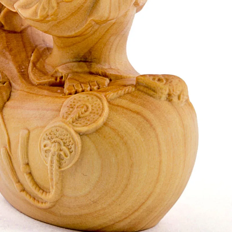 Mythstone Laughing Buddha Boxwood Prosperity Home Decoration - Image 11