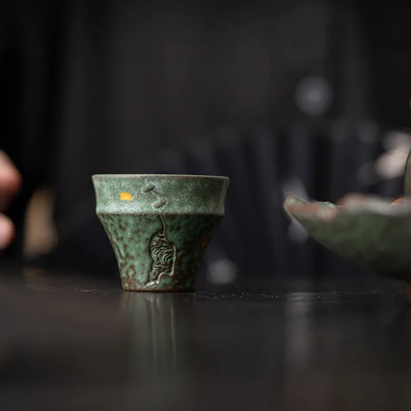 Mythstone Small Vintage Style Ceramic Teacup Kung Fu Tea Cup 50ml - Image 6