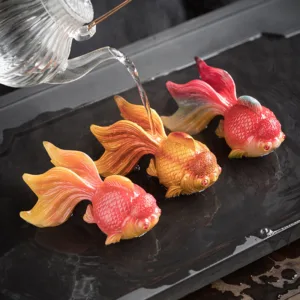 Mythstone - Color Changing Koi Fish Resin Tea Pet Wealth Home Figurine Decoration