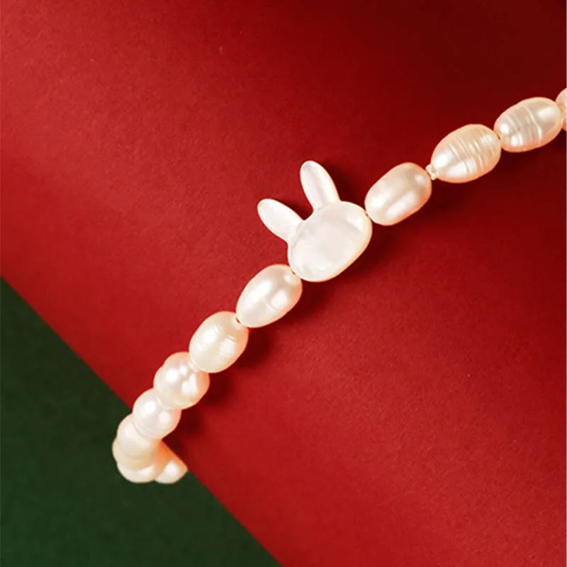 Mythstone Natural Pearl Cute Rabbit Sincerity Bracelet - Image 8