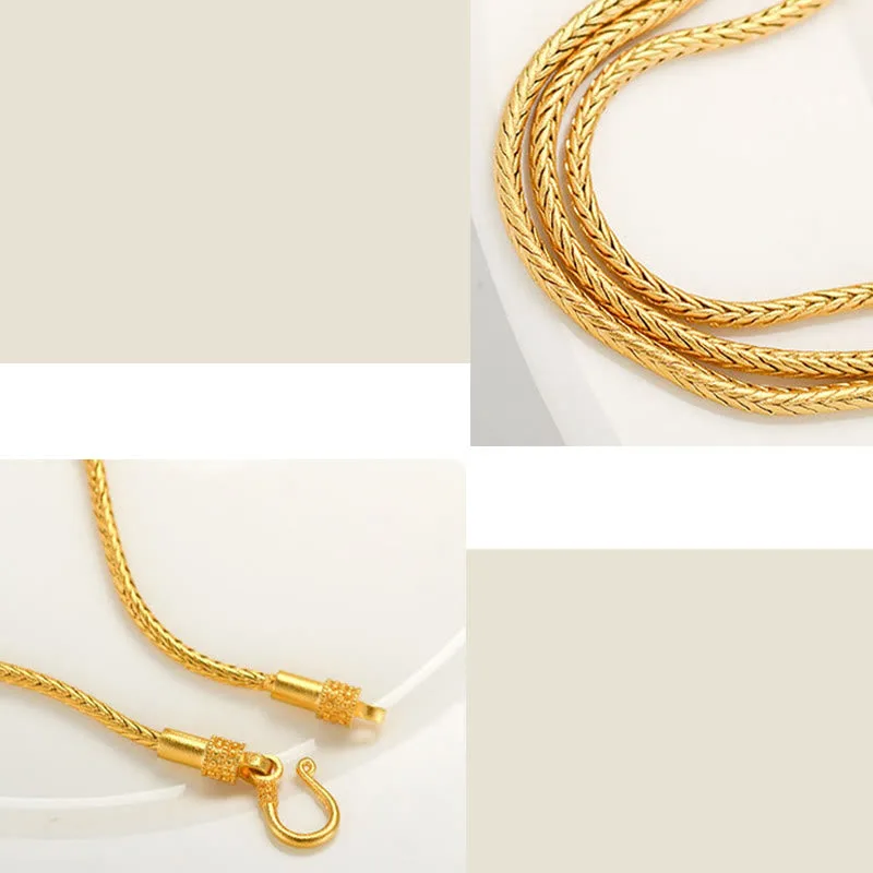 Mythstone Tibetan 18K Gold Om Mani Padme Hum Lucky Koi Fish Fu Character Ingot Copper Coin Peace Bracelet - Image 5