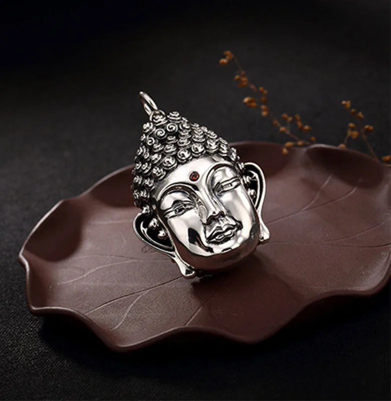Mythstone 925 Sterling Silver Buddha Head Compassion Necklace Pendant - Image 8