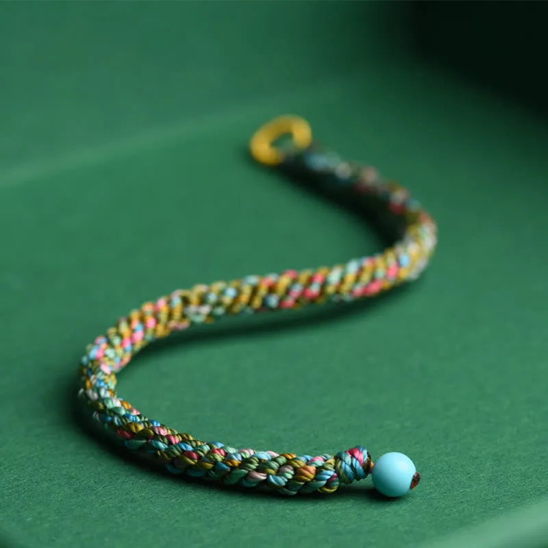 Mythstone Colorful Rope Luck Handcrafted Braided Child Adult Bracelet - Image 5