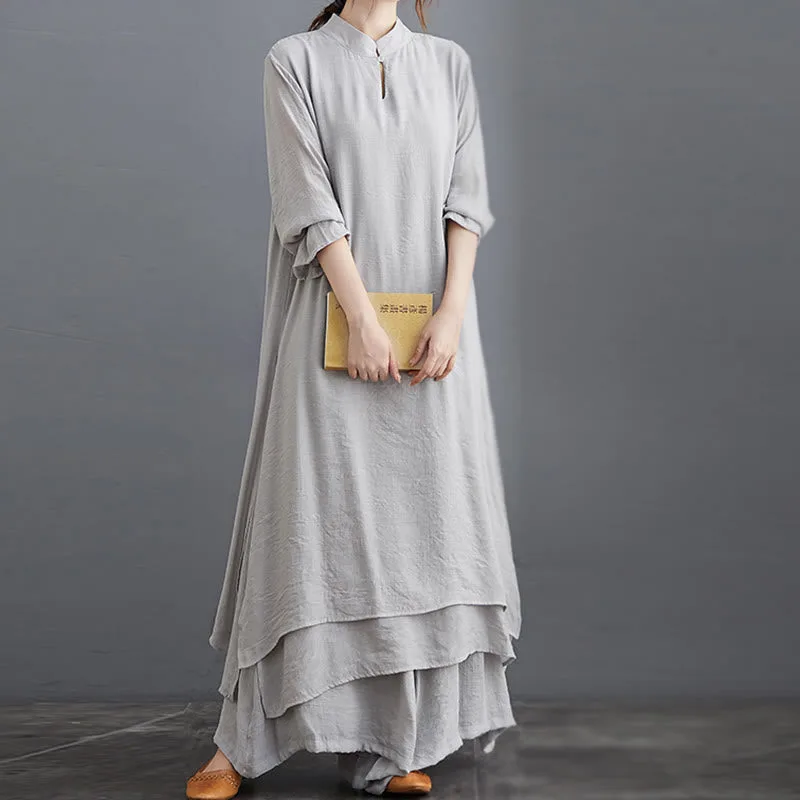 Mythstone Simple Pattern Meditation Prayer Spiritual Zen Practice Yoga Clothing Women's Set - Image 2