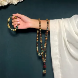 Mythstone 108 Mala Beads Bodhi Seed Peace and Wisdom Bracelet, Wrist Mala, Pocket Mala