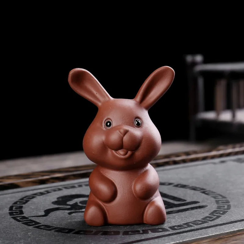 Mythstone Chinese Zodiac Purple Clay Wealth Ceramic Tea Pet Home Figurine Decoration - Image 10