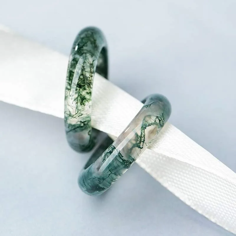 Mythstone Moss Agate Healing Balance Ring - Image 11