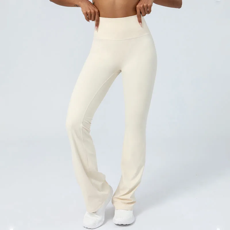 Mythstone Workout Sleeveless Backless Criss-Cross Strap Top Bra Flared Pants Sports Fitness Yoga Outfit - Image 14