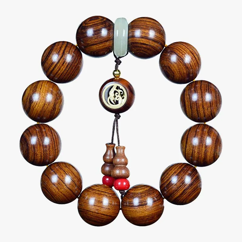 Mythstone Rosewood Warmth Calm Gourd Charm Bracelet - Image 5