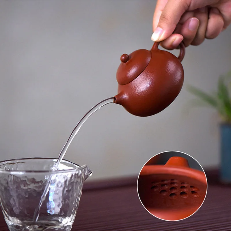 Mythstone Yixing All Handmade Wen Dan Brown Purple Clay Kung Fu Teapot - Image 5