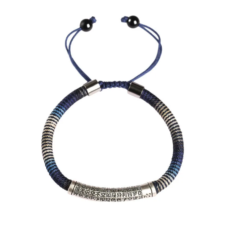 Mythstone 999 Sterling Silver Heart Sutra Calm Handmade Braided Bracelet - Image 11