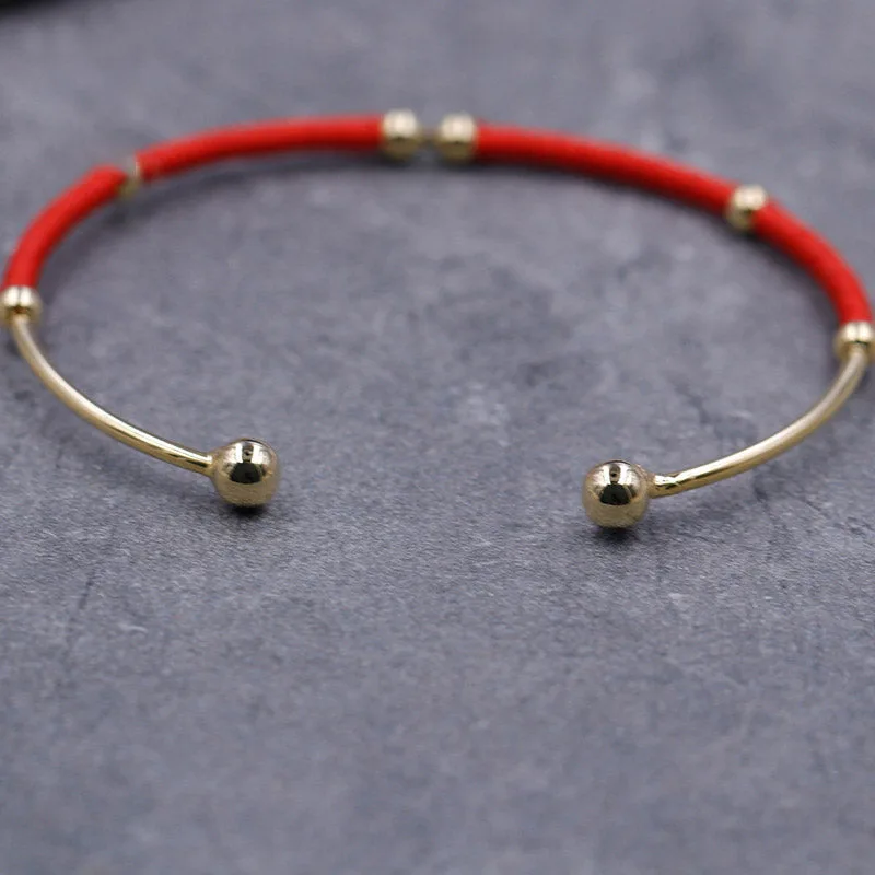 Mythstone Red String Blessing Protection Cuff Bracelet - Image 5