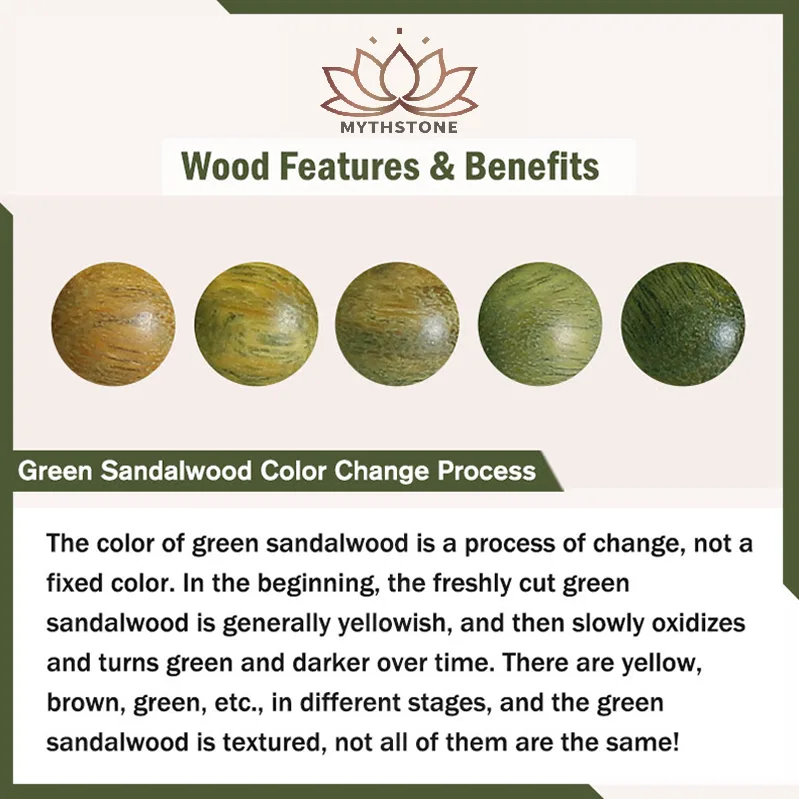 Mythstone Red Sandalwood Ebony Wood Green Sandalwood Luminous Lucky Bead Gourd Peace Key Chain - Image 22