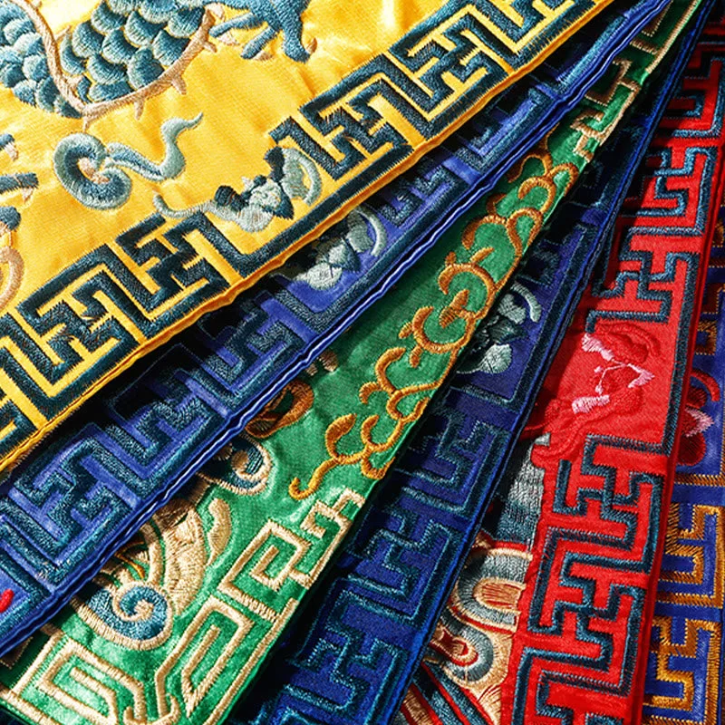 Mythstone Crane Phoenix Dragon Kirin Embroidered Cup Mat Pad Tea Cup Coaster Square Kung Fu Tea Mat - Image 4